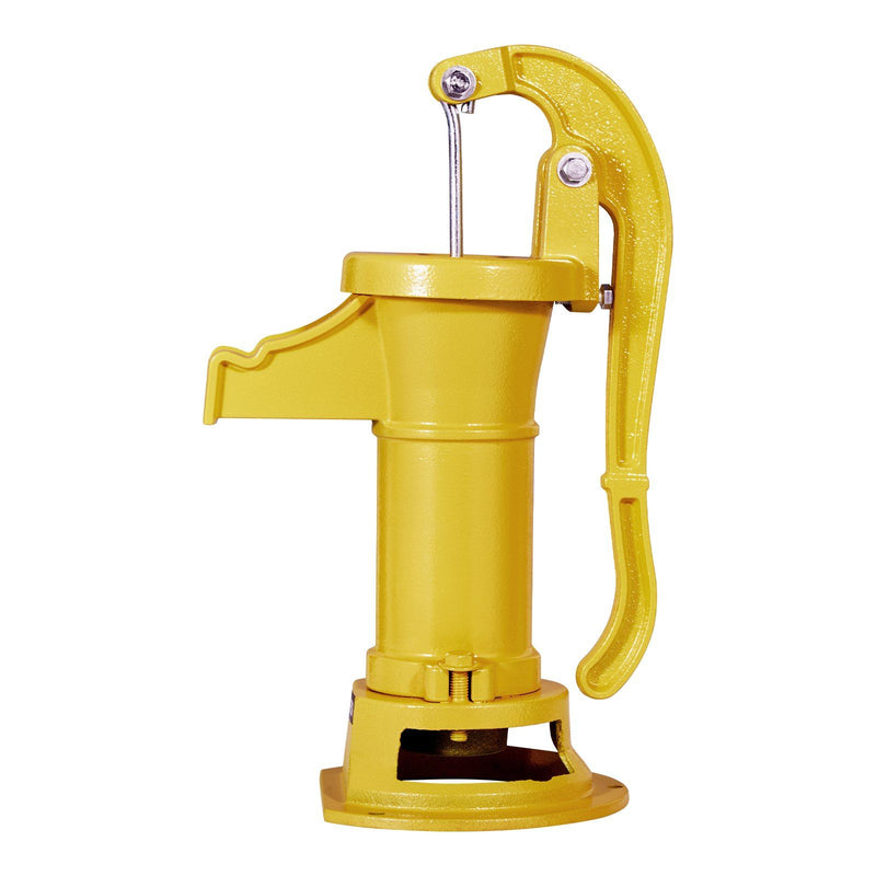 Hand Pitcher Water Pump Cast Iron 25ft Lift Yellow Antique Garden
