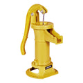Hand Pitcher Water Pump Cast Iron 25ft Lift Yellow Antique Garden