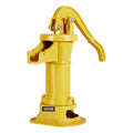 Hand Pitcher Water Pump Cast Iron 25ft Lift Yellow Antique Garden
