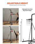 2 in 1 Punching Bag Stand Steel Heavy Duty 140lbs Adjustable