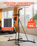 2 in 1 Punching Bag Stand Steel Heavy Duty 140lbs Adjustable