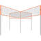 4-Way Volleyball Net Badminton Set Adjustable Height Portable