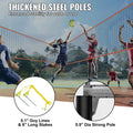 4-Way Volleyball Net Badminton Set Adjustable Height Portable