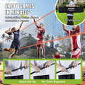 4-Way Volleyball Net Badminton Set Adjustable Height Portable