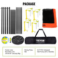 4-Way Volleyball Net Badminton Set Adjustable Height Portable