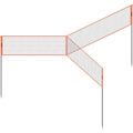 4-Way Volleyball Net Badminton Set Adjustable Height Portable