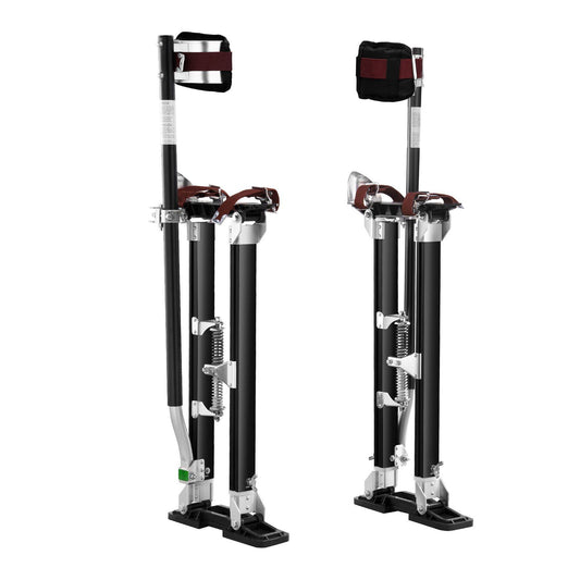 Drywall Stilts, 61-101.6 cm Adjustable Aluminum Tool Stilts with Protective Knee Pads, Durable and Non-slip Work Stilts for Sheetrock Painting, Walking, Taping, Black
