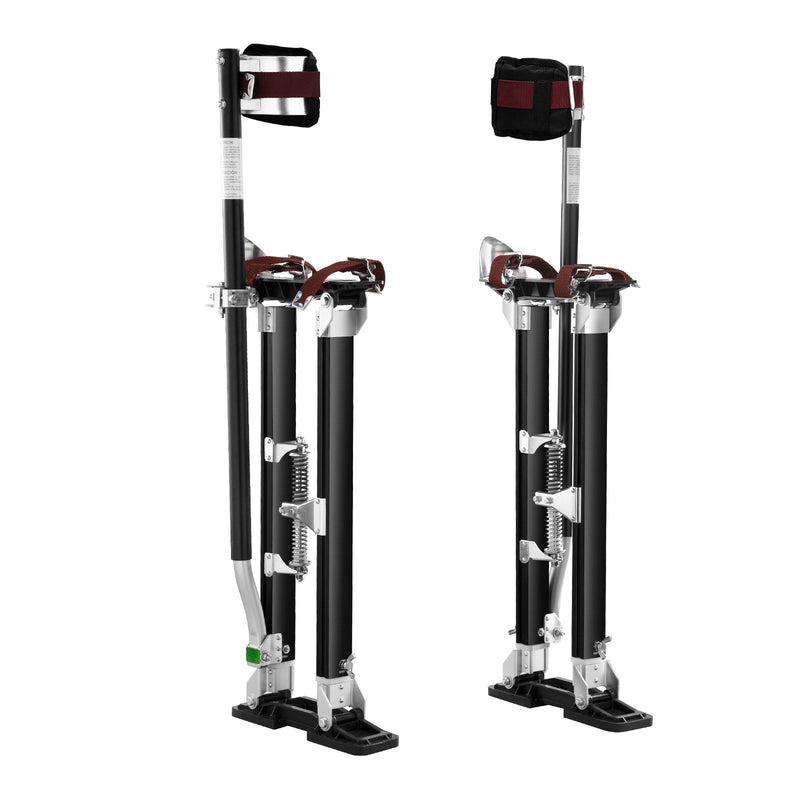 Drywall Stilts Adjustable 61-101.6cm Aluminum Knee Pads Black