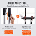Drywall Stilts Adjustable 61-101.6cm Aluminum Knee Pads Black