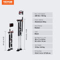 Drywall Stilts Adjustable 61-101.6cm Aluminum Knee Pads Black