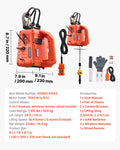 500kg Electric Hoist Winch 1500W 7.6m Lifting Height Remote Control
