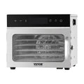 Food Dehydrator Machine, 6 Stainless Steel Trays, 400W Electric Food Dryer with Adjustable Temperature & 24-Hour Timer, Freeze Dryer for Jerky, Meat, Fruit, Vegetables, Herbs, Dog Treats