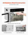 Food Dehydrator Machine, 6 Stainless Steel Trays, 400W Electric Food Dryer with Adjustable Temperature & 24-Hour Timer, Freeze Dryer for Jerky, Meat, Fruit, Vegetables, Herbs, Dog Treats