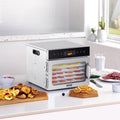 Food Dehydrator Machine, 6 Stainless Steel Trays, 400W Electric Food Dryer with Adjustable Temperature & 24-Hour Timer, Freeze Dryer for Jerky, Meat, Fruit, Vegetables, Herbs, Dog Treats