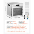 Food Dehydrator Machine, 8 Stainless Steel Trays, 400W Electric Food Dryer with Adjustable Temperature & 24-Hour Timer, Freeze Dryer for Jerky, Meat, Fruit, Vegetables, Herbs, Dog Treats