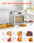 Food Dehydrator 8 Trays 400W Stainless Steel Electric Dryer