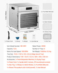 Food Dehydrator 8 Trays 400W Stainless Steel Electric Dryer