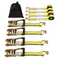 4 Pack Ratchet Tie Down Straps 5000 lbs 2