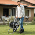 Hose Reel Cart 60-90m High-Pressure Garden Hose 2 Wheel Heavy Duty