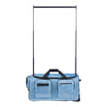 Dance Bag with Garment Rack Rolling Duffel Wheels USB Port Blue