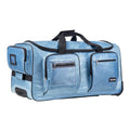 Dance Bag with Garment Rack Rolling Duffel Wheels USB Port Blue