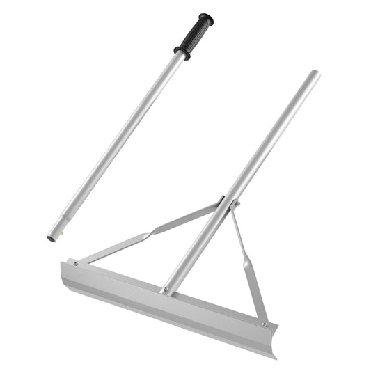 Landscape Rake, 1510 mm Handle 508 mm Wide Head, Large Heavy Duty Aluminum Landscaping Level, Asphalt Rake Tool for Asphalt & Land Leveling, Concrete Paving, Sand Flattening, No Teeth