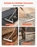 Landscape Rake 1510mm Handle 508mm Wide Aluminum Heavy Duty