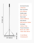 Landscape Rake 1510mm Handle 508mm Wide Aluminum Heavy Duty