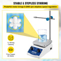 Magnetic Stirrer Hot Plate 12x12cm Aluminum with Stir Bar