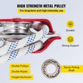 Twin Sheave Block Tackle 1.27cm 6096cm 3495kg Double Pulley