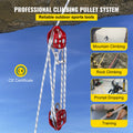Block Tackle 1.27cm 6096cm Twin Sheave Double Pulley 35KN Rope