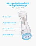 Water Filter Pitcher 6 Cup Glass 211 Gallons Filtration BPA Free