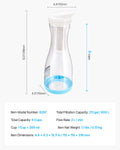 Water Filter Pitcher 6 Cup Glass 211 Gallons Filtration BPA Free