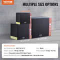 Plyometric Jump Box 3-in-1 16/14/12 Inch Black Home Gym Training