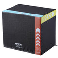 Plyometric Jump Box 3-in-1 16/14/12 Inch Black Home Gym Training