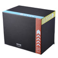 Plyometric Jump Box 3in1 30/24/20 Inch Foam Black Home Gym