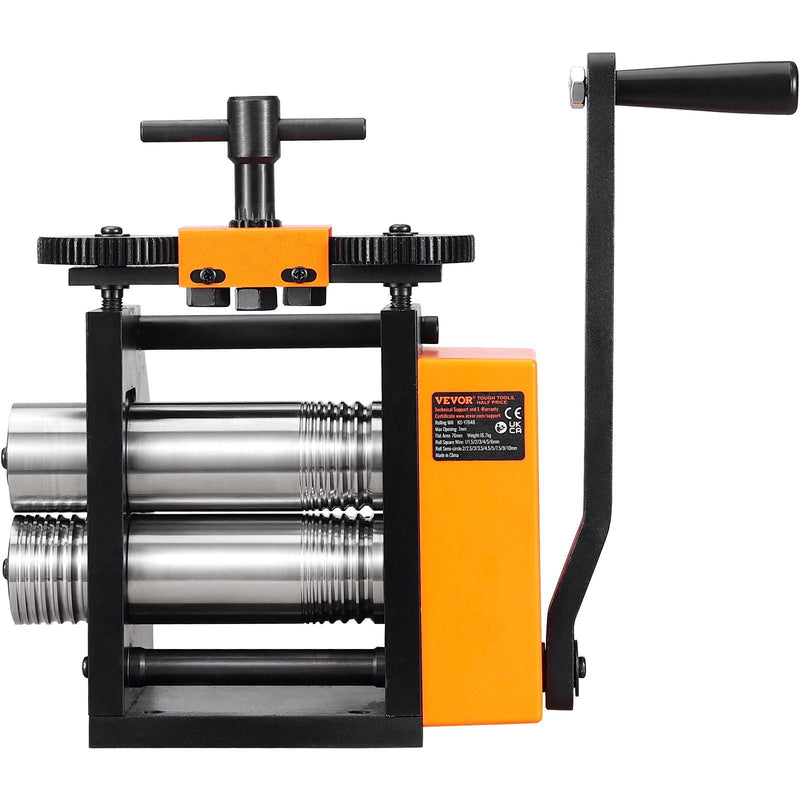 Jewelry Rolling Mill 76mm 1:2 Gear Ratio Metal Sheet Wire 0.1-7mm