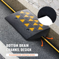 Rubber Curb Ramp 15.2cm Rise 49.1cm Length 15T Heavy Duty Driveway