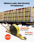 Ratchet Straps 50.8mm x 9.1m Heavy Duty 4536kg 10 Pack Tie Down