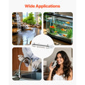 UV Water Purifier, 12W 1GPM, 220V Versatile Ultraviolet Water Purifier Filter with Stainless Steel Housing, Whole House UV Water Filter with Quartz Sleeve Fit for Shower/Drinking/Cleaning