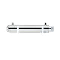 UV Water Purifier, 12W 1GPM, 220V Versatile Ultraviolet Water Purifier Filter with Stainless Steel Housing, Whole House UV Water Filter with Quartz Sleeve Fit for Shower/Drinking/Cleaning