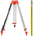 Aluminum Tripod 1.65m + 5m Staff Rotary Laser Level Kit