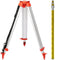Aluminum Tripod 1.65m + 5m Staff Rotary Laser Level Kit
