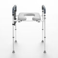 Raised Toilet Seat, 7-Position Height Adjustment 655-805 Mm, 158.7 kg Weight Capacity, with Comfort Padded Aluminum Frame, Universal Toilet Seat Riser, for Elderly, Handicap, Pregnant, Medical
