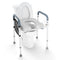 Raised Toilet Seat 7-Position Height Adjustment 158.7kg Capacity