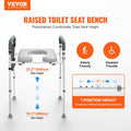 Raised Toilet Seat 7-Position Height Adjustment 158.7kg Capacity
