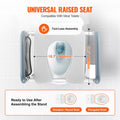 Raised Toilet Seat 7-Position Height Adjustment 158.7kg Capacity