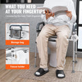 Raised Toilet Seat 7-Position Height Adjustment 158.7kg Capacity