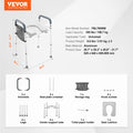 Raised Toilet Seat 7-Position Height Adjustment 158.7kg Capacity