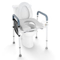 Raised Toilet Seat 7-Position Height Adjustment 158.7kg Capacity